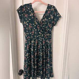 Green floral Dress